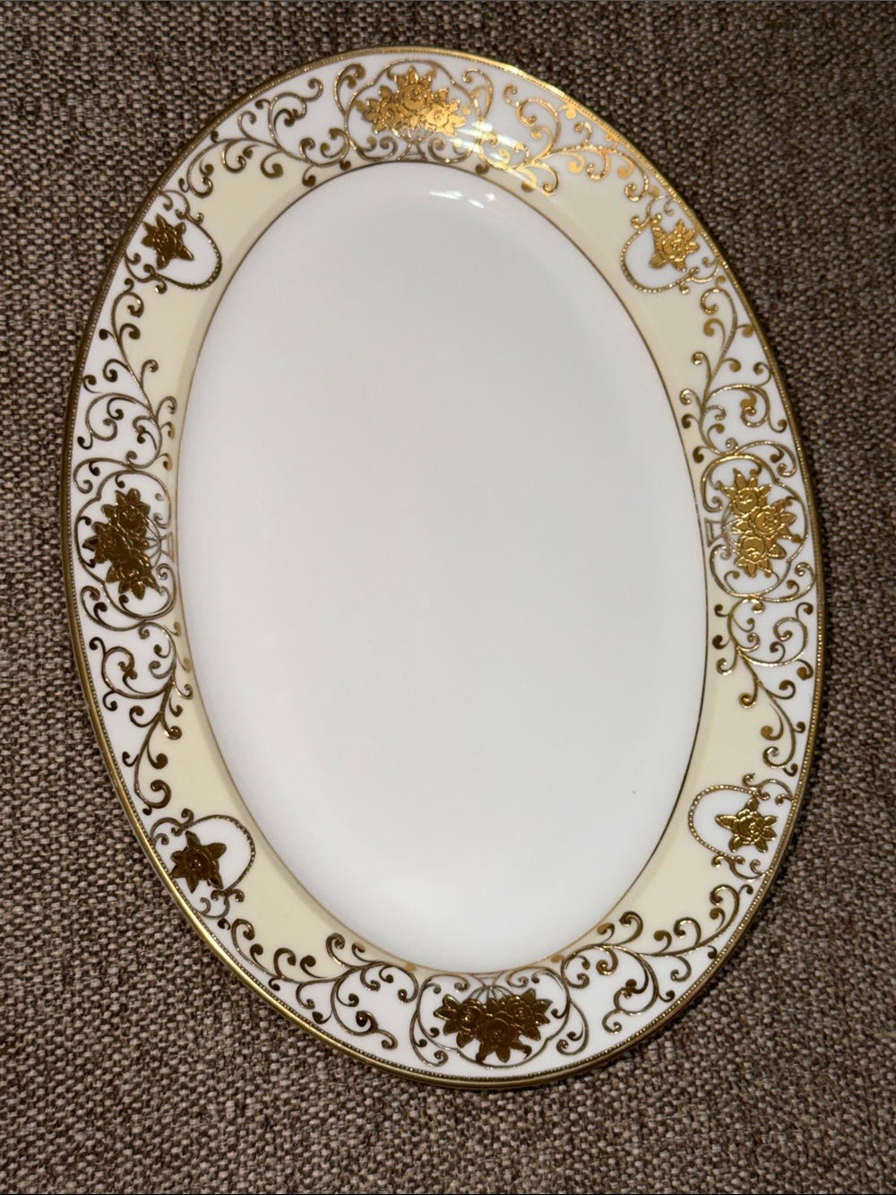 Hand Painted Crescent Platter Meito China